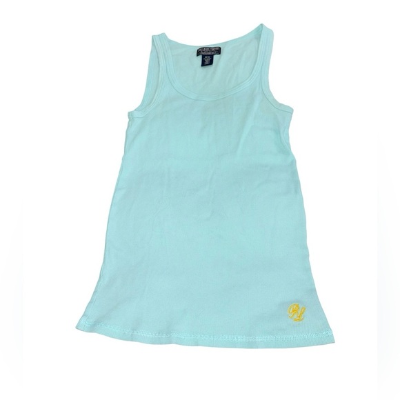 Polo Ralph Lauren Tops - Ralph Lauren Ribbed Tank Top Size M Teal Embroidered Logo
